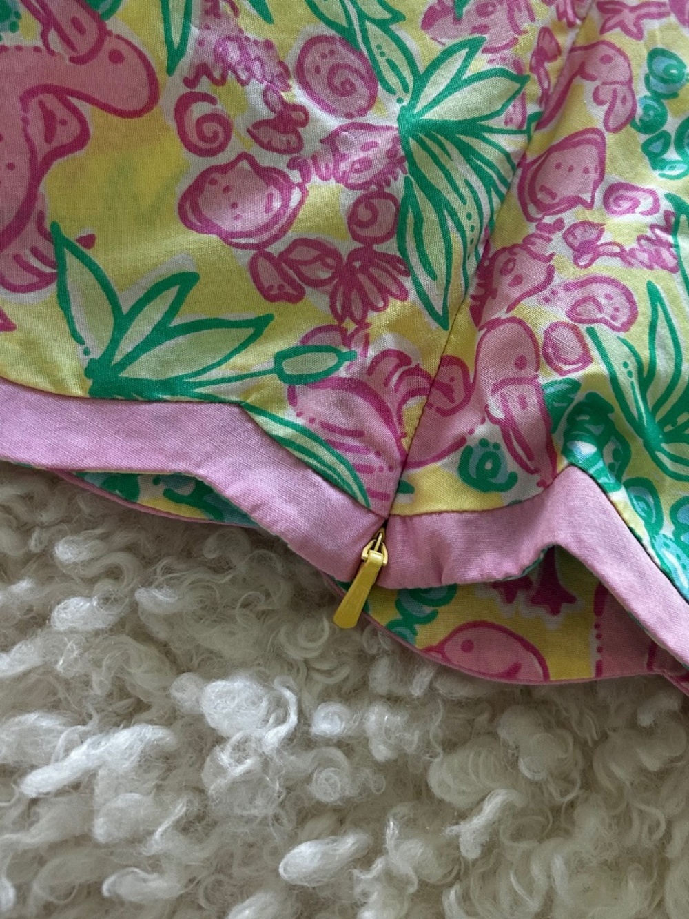 LILLY PULITZER PINK GREEN FLAMINGO STRAPLESS TOP SIZE 2 - Picture 6 of 9